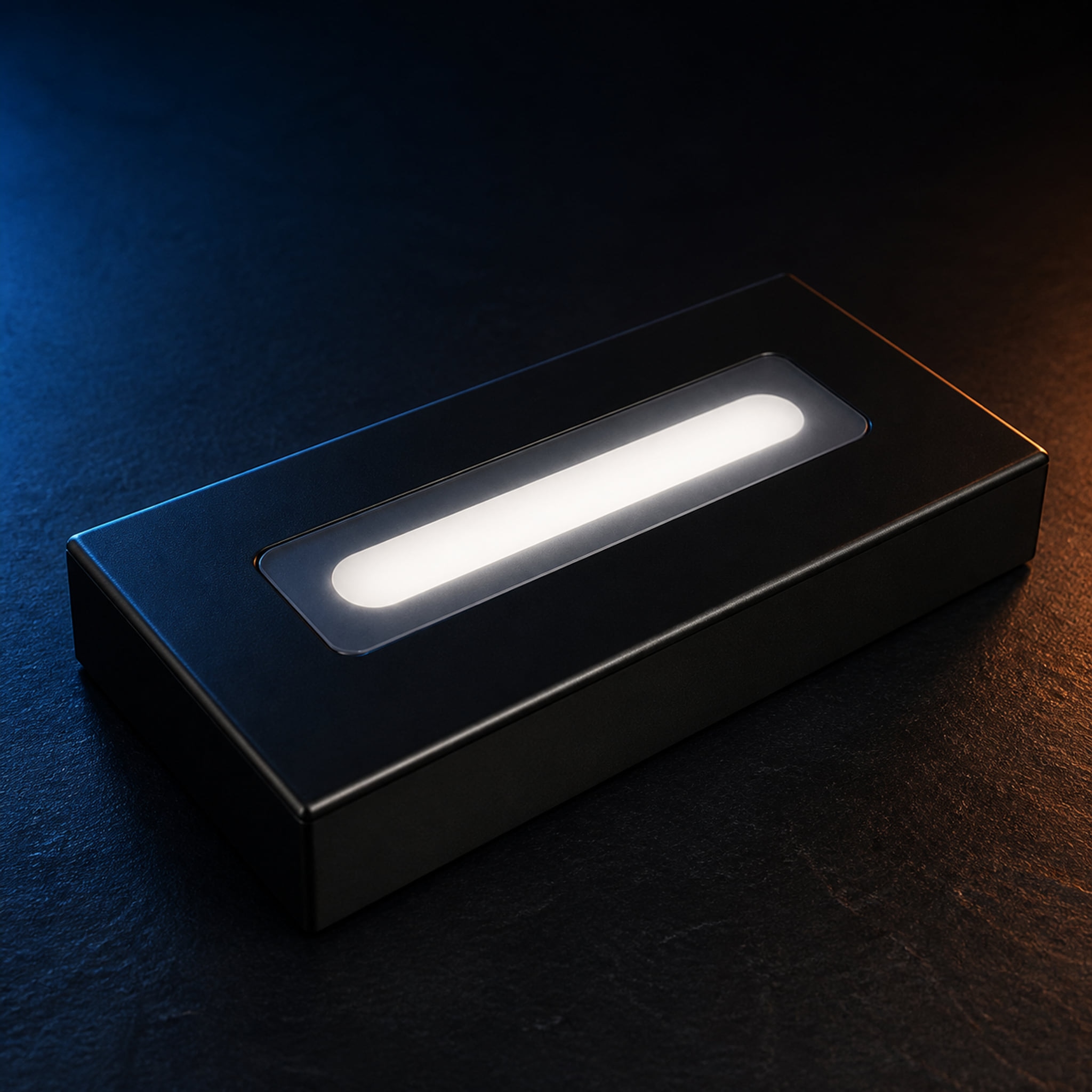 Black LED light base for a compatible crystal