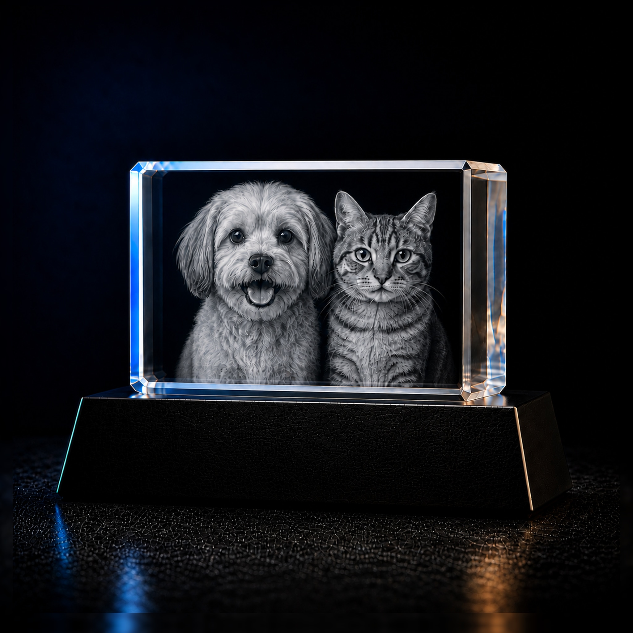 Personalized 3D Classic Crystal with custom laser-engraved photo